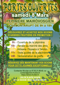 Portes ouvertes de la pépinière Mairôvosgien - Mars 2025