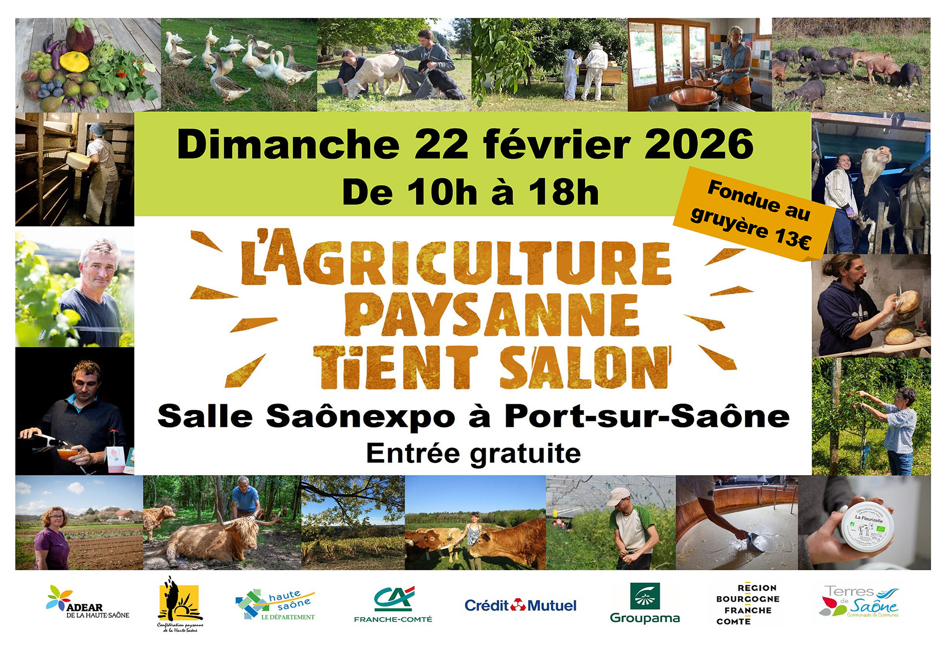 La Pépinière Mairôvosgiens sera à Agriculture paysanne tient salon 22/02/2026 à Port-sur-Saône